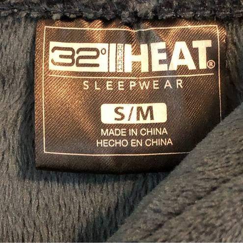 32 Degrees Heat  Women's Hooded Cozy Plush‎ Sleep Lounger, S/M Teal
