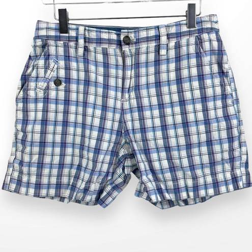 Krass&co 00s GH BASS AND  Vintage Blue Purple Cotton Plaid Shorts