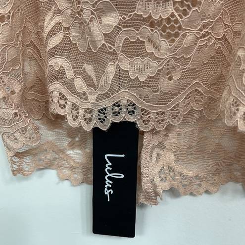 Lulus NEW  LACE PINK ROSE BRALETTE size small