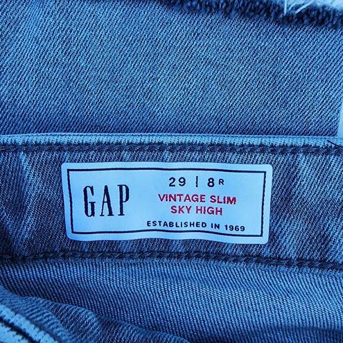Gap  Gray Vintage Slim Leg Sky High Ankle Jeans Size 29/8