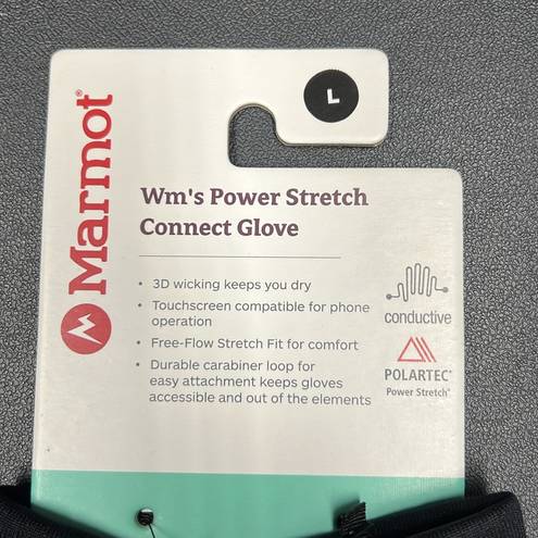 Marmot New  power stretch women glove black touchscreen compatible med/large