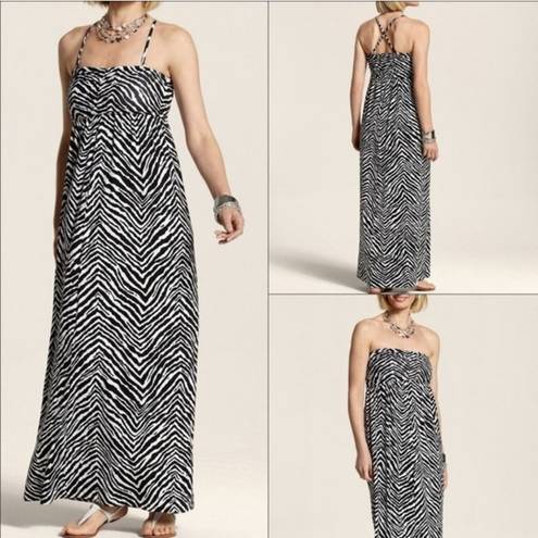 Chico's  Black & white GEMMA convertible zebra maxi dress Size 1/ US womens 8