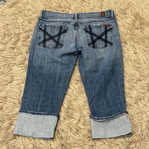 7 For All Mankind 7FAM Mia Capri Jeans size 28