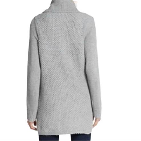 Vince  Grey Yak/Wool Honeycomb Knit Jacket Cardigan