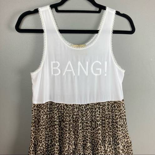 Wildfox  White Label Dress BANG! Leopard Print Extra Small XS