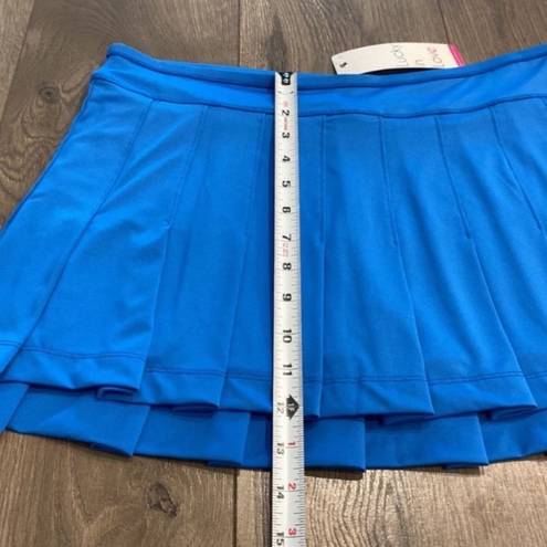 Lucky in Love  Playing in Paradise Hi Low Pleated Skirt Aegean Blue Size Large