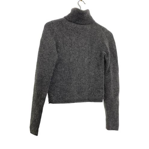 DKNY  Vintage Grey Boxy Cashmere Turtleneck Sweater