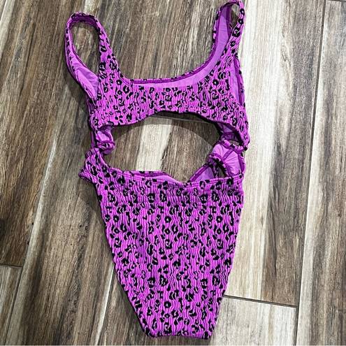 One Piece Purple animal print  swimsuit