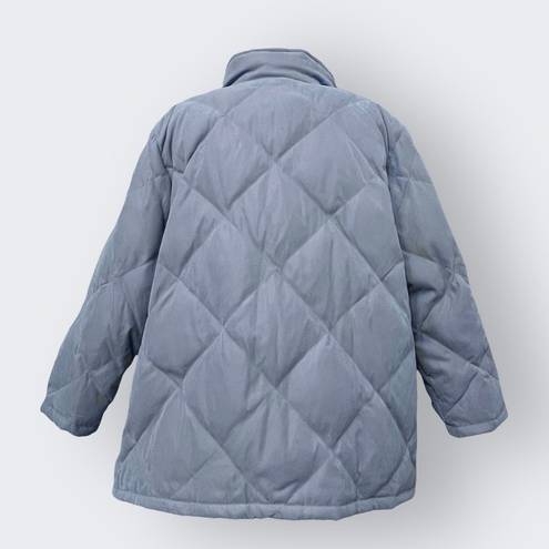 Liz Claiborne  Woman Down Feather Quilted Puffer Coat Plus Sized Womens 3X Blue