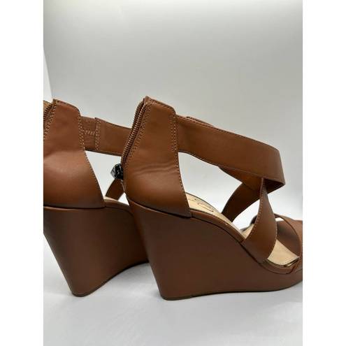 Jessica Simpson  Brown Wedge Sandals Size 9M Strappy