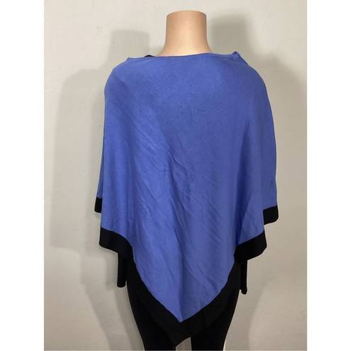 J.Jill New.  blue pancho with black border. One size. Retails $89