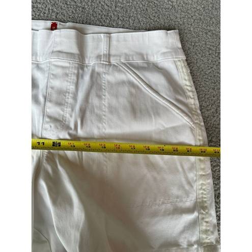 Betabrand Spanx Women Plus Size 1X Shorts Mid Rise Stretch White Excellent