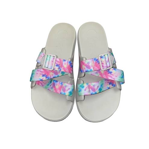 Chacos Chaco Chillos Slides Rainbow Color Size 8