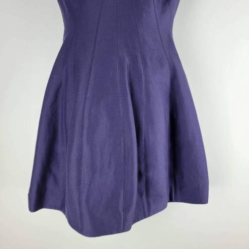 Halston Heritage NEW  Sleeveless Silk Dress Purple Fit And Flare Size 4