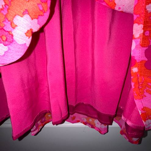 Sugar Lips New,  Floral Print Ruffle Layer Dress