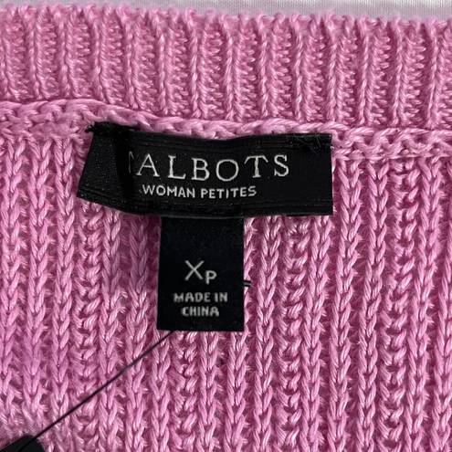 Talbots  Pink Sleeveless Linen Knit Sweater Vest Plus Size Petite XP NWT