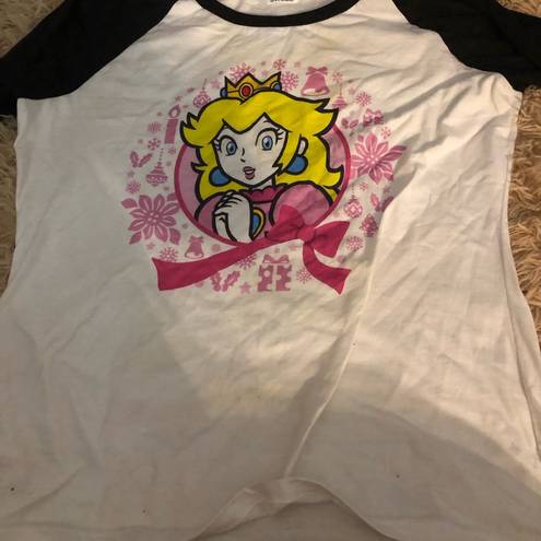 Nintendo Super Mario  Peach Princess Baseball Tee