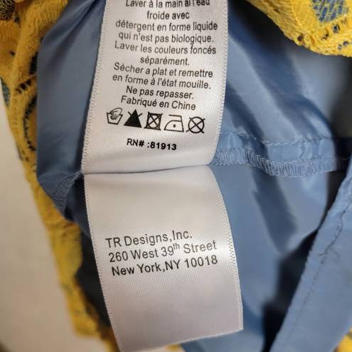 Tracy Reese Plenty by  Womens Dress Size 8 Yellow Niki Lace Sleeveless Lined Mini