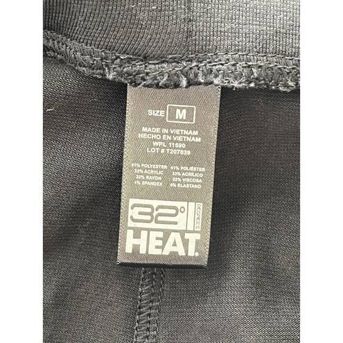 32 Degrees Heat Base Layer Leggings Womens Sz M Black