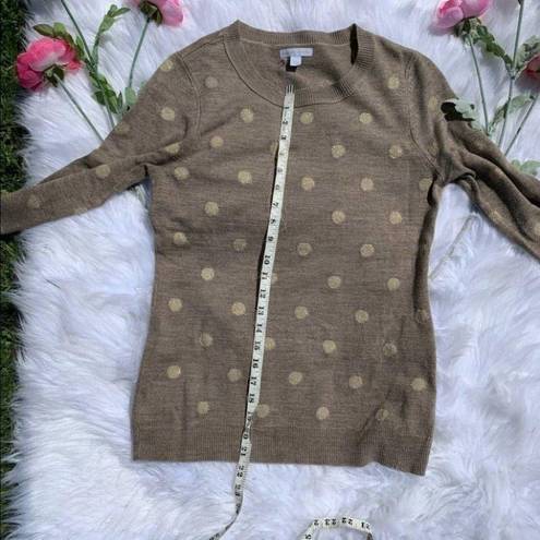 Krass&co New York  Brown Polka Dot Sweater Small