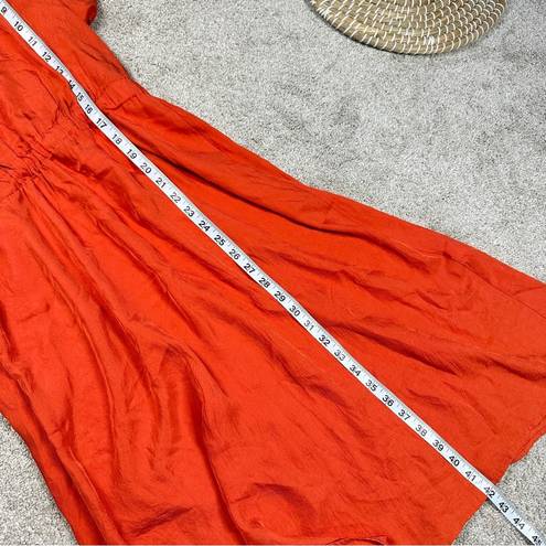 Everlane  The Japanese GoWeave Light V-Neck Dress in Orange Size 8