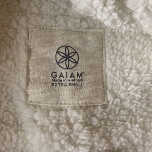 Gaiam  Compass Sherpa Open-Front Wrap Yoga Cardigan Size XS