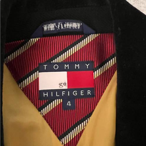 Tommy Hilfiger Equestrian Blazer Jacket Size 4 Black
Gold Buttons‎ Velvet Trim