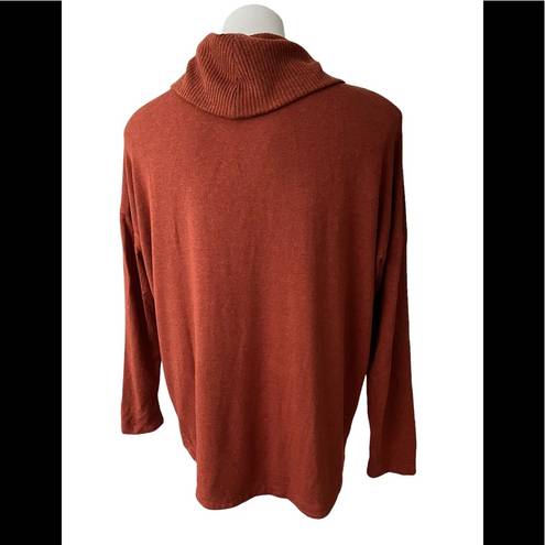 Lou & grey  Super Soft Cowl Neck Sweater, Rust