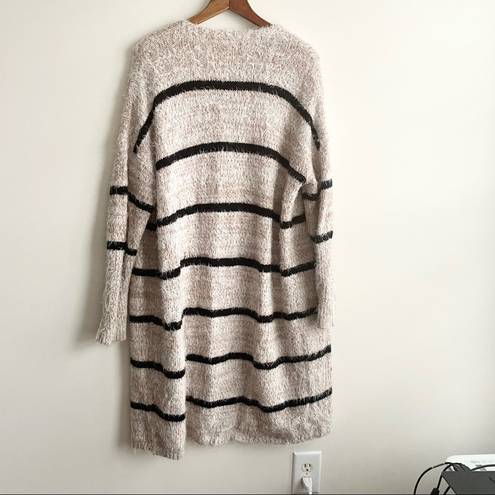 onetheland  striped soft cardigan size medium