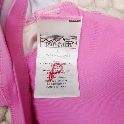 Patagonia  Patchwork Watercolor: Marble Pink Bikini Set Sz Large