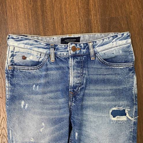 Scotch & Soda Maison Scotch L'Adorable Ripped Boyfriend Jeans Size 25