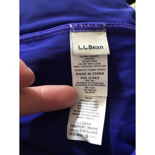 L.L.Bean  Slimming Swimwear Skirted Bottom Swim Skirt Women's New 16 UPF 50+