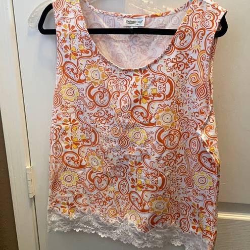 Coldwater Creek Ladies’  Lace Hem Tank (XL)