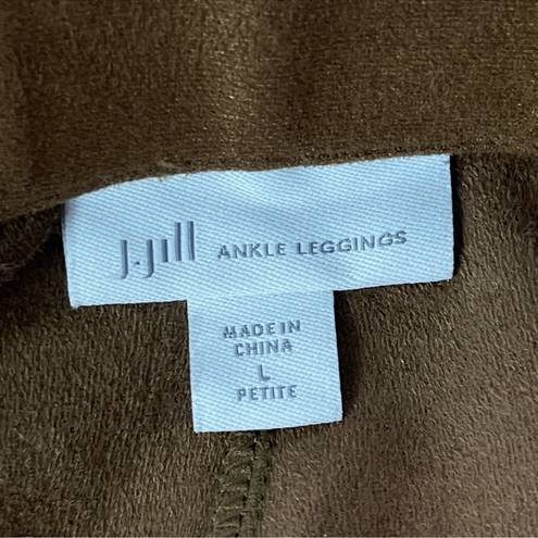 J.Jill Women’s  brown faux ankle suede leggings size large petite