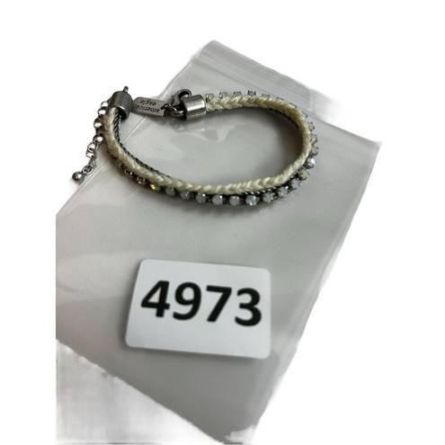  creme and silver bracelet - American Eagle signed charm