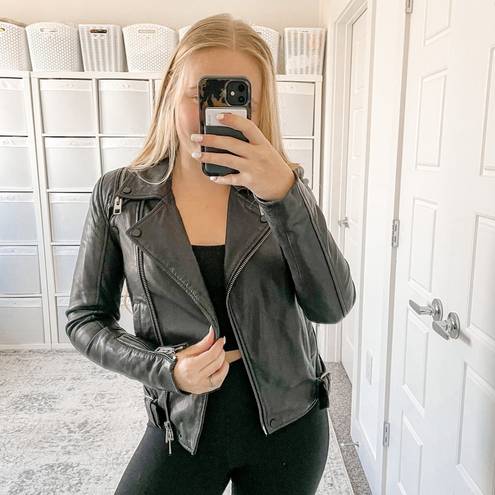 ALL SAINTS Range Leather Biker Jacket Vest