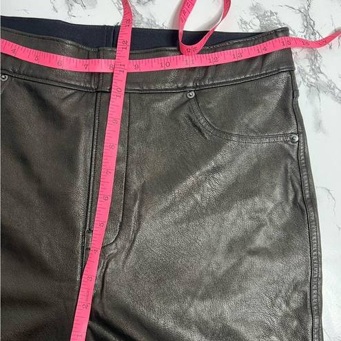 Spanx  Leather-Like Ankle Skinny Pant black sz L