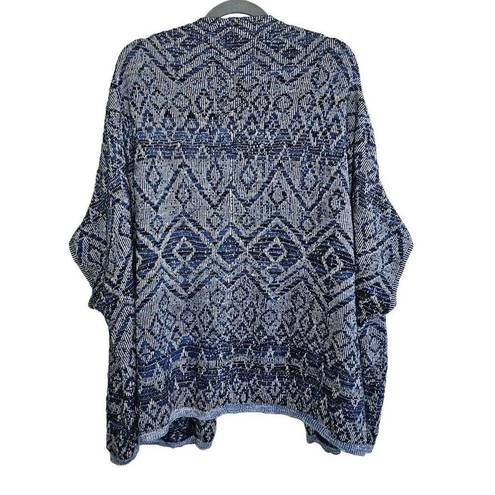 Ruff Hewn  Open Front Poncho Dolman Sleeves Womens Size L‎ Western Aztec Print