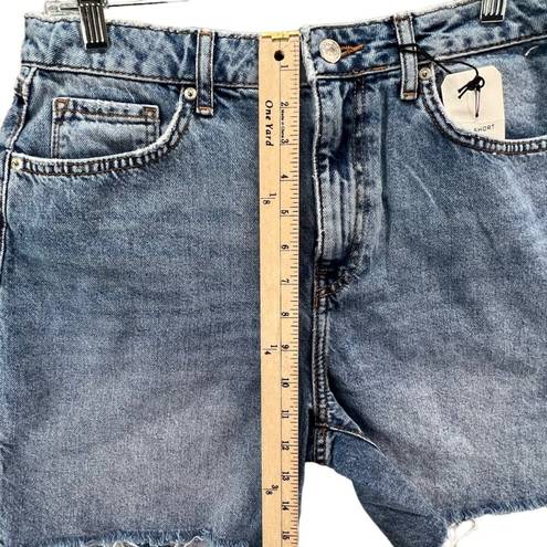 Forever 21  Jean Shorts Womens 30 Blue 90s High Rise Raw Hem Denim Cutoff Loose