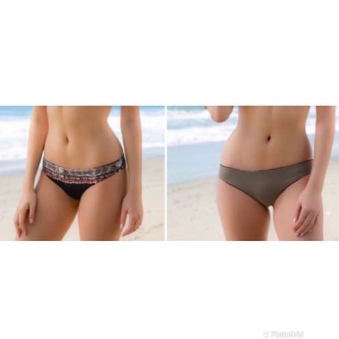 Mara Hoffman  reversible “necklace “ side tie bikini bottoms