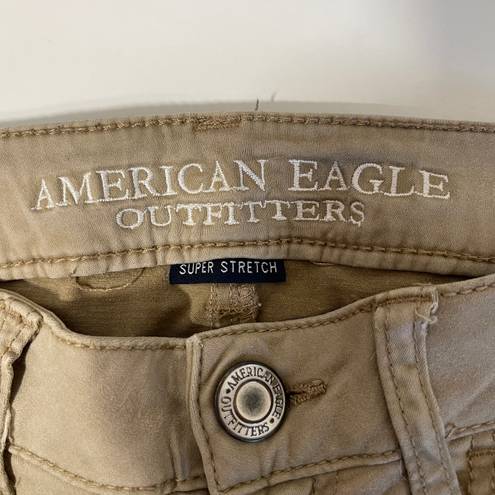 American Eagle  Khaki Super Stretch Skinny Jeggings