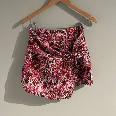 ZARA  Printed Twist Front Skort