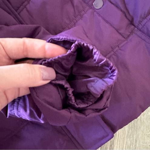 St. John’s Bay  purple puffer coat with hood size Large