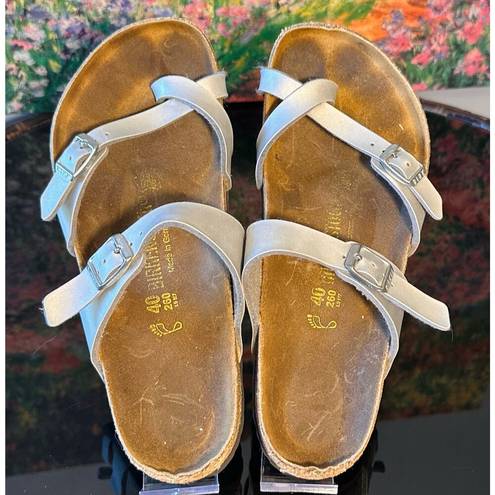 Birkenstock GUC  Women's Silver Mayari Sandals Euro 40 US 9-9.5