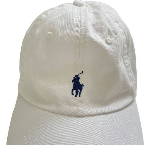 Polo  Ralph Lauren Chino Cap in White & Marlin Blue