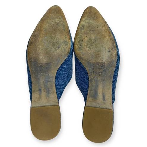 Madewell  Remi Mules in Blue Stamped Lizard leather women’s size 9.5 US