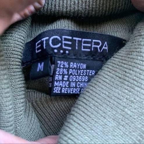 Etcetera  sage green turtle neck sweater S