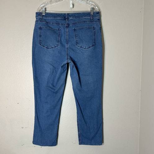 J.Jill  Womens Tried True Straight Leg Jeans 16P Blue Medium Wash