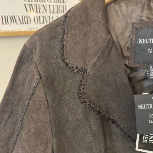 Edge Womens NWT lace  100% leather jacket by Neutral Zone size XL