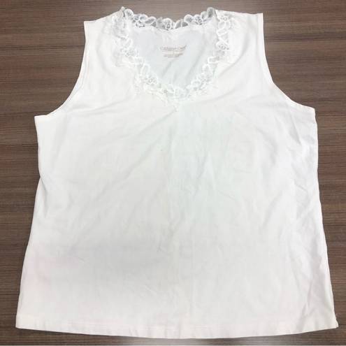 Coldwater Creek  White Lace Tank